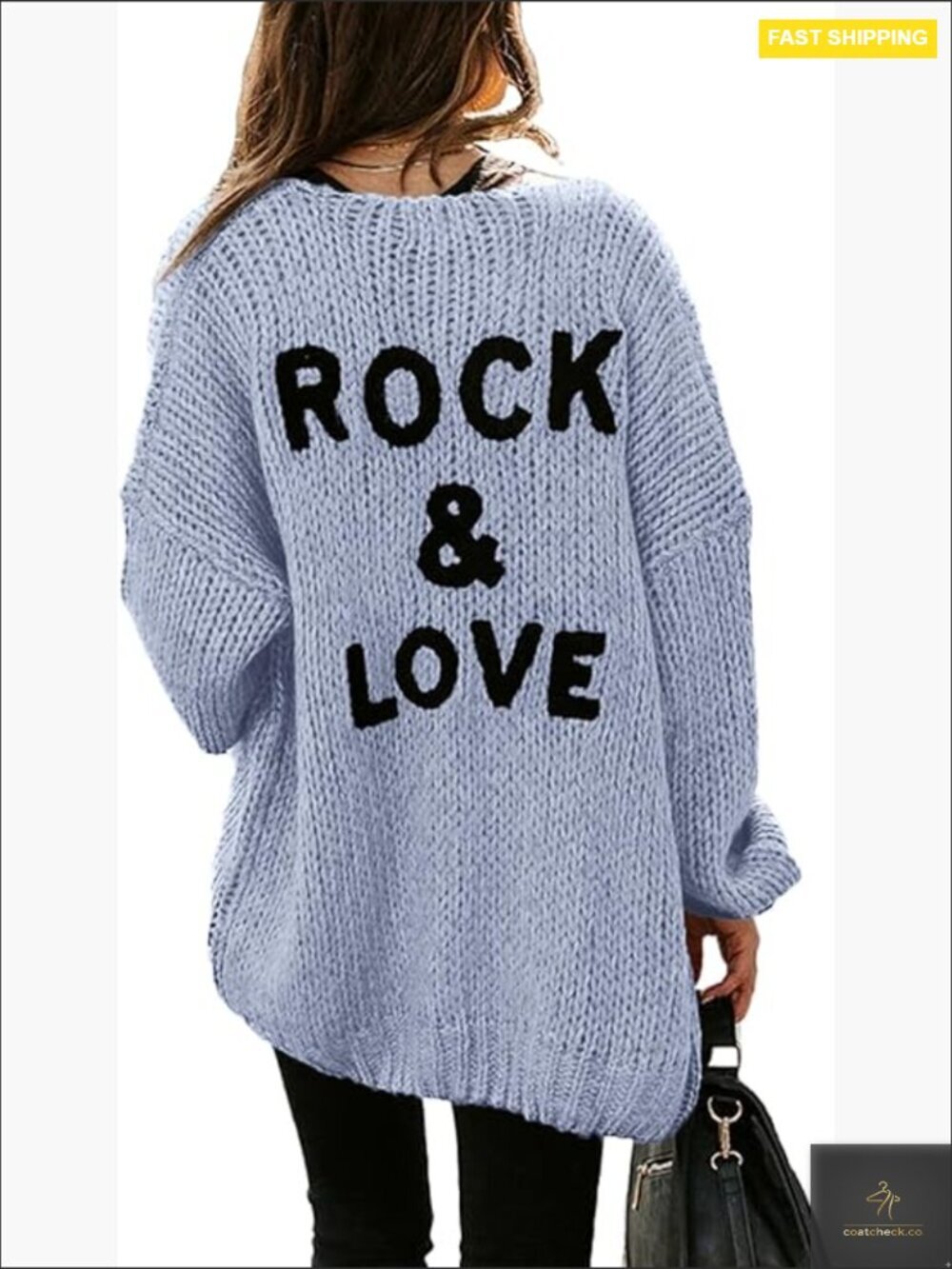Oversized Open Front Knit Cardigan Soft Long Sleeve Draped Coat Casual Sweater